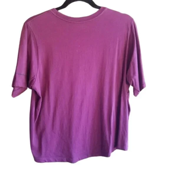 Columbia Women's Medium Plum Short Sleeve Activewear T-Shirt Outdoor or Sports - Picture 3 of 7